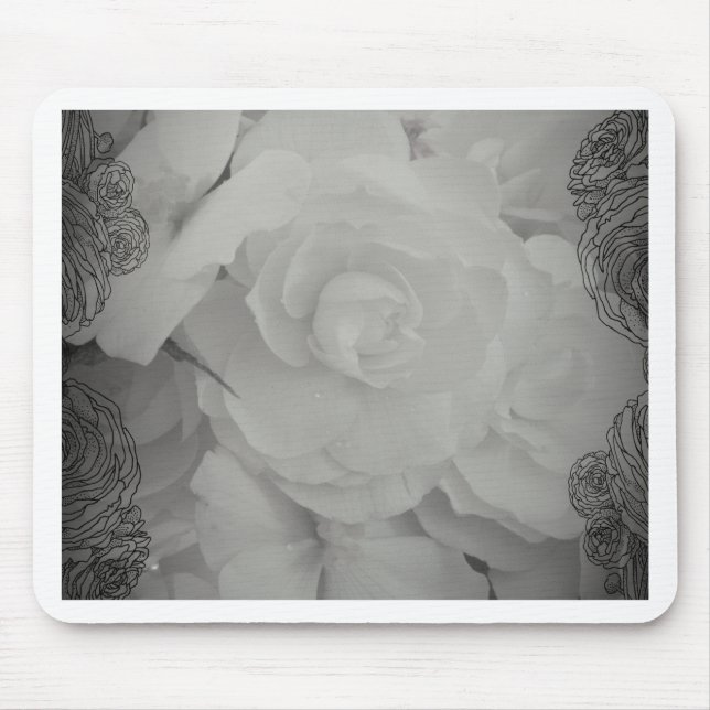 Mousepad Begonia Branca (Frente)