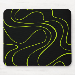 Mousepad Bei e Fluxo 2 em Verde limão e Preto