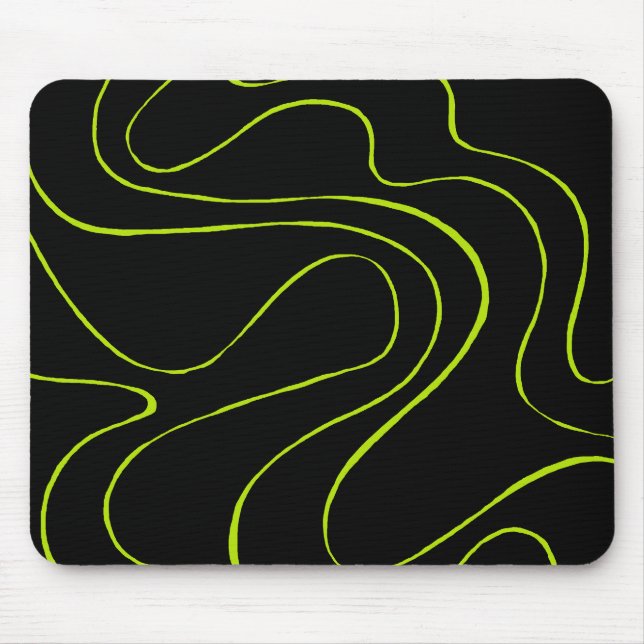 Mousepad Bei e Fluxo 2 em Verde limão e Preto (Frente)
