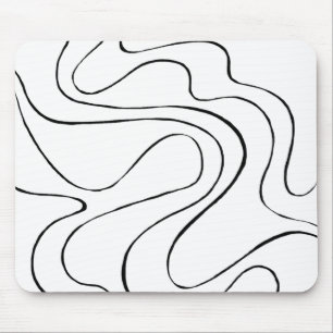 Mousepad Bei e Fluxo 2 - Preto e Branco