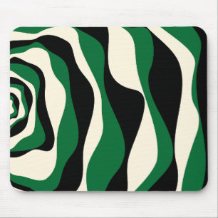 Mousepad Bei e Fluxo 4 em Verde, Creme e Preto