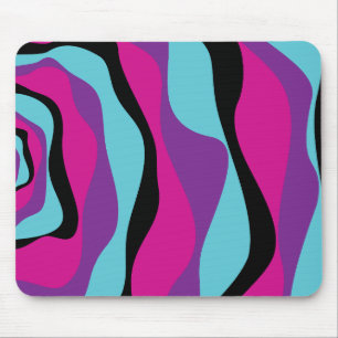Mousepad Bei e Fluxo 4 - Rosa, Púrpura, Azul e Preto