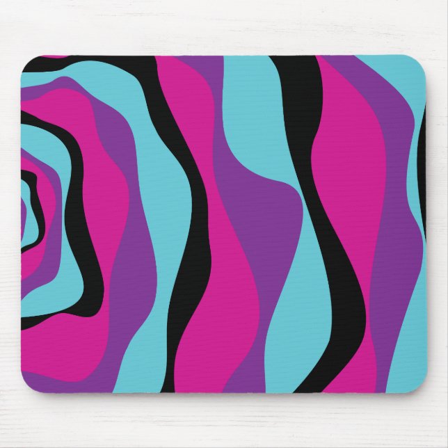 Mousepad Bei e Fluxo 4 - Rosa, Púrpura, Azul e Preto (Frente)
