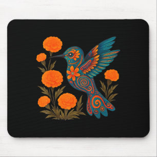 Mousepad Beija-flor Alebrije Flor Arte Popular Mexicano Pás