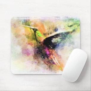 Mousepad Beija-flor aquarela 