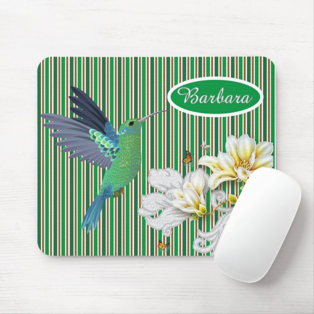 Mousepad Beija-flor Personalizado no Verão (Com mouse)