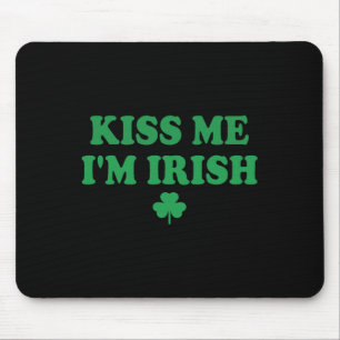 Mousepad Beije-me Eu Sou Irlandês Duende Dia de São Patríci