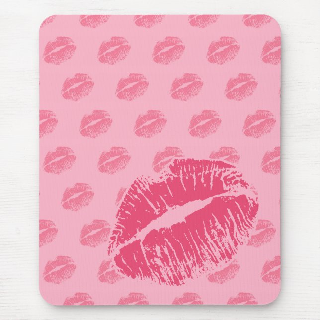 Mousepad Beijo cor-de-rosa (Frente)