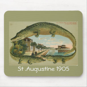 Mousepad Beira St Augustine Florida 1905 do jacaré, rua…