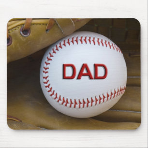 Mousepad beisebol em luvas de esporte