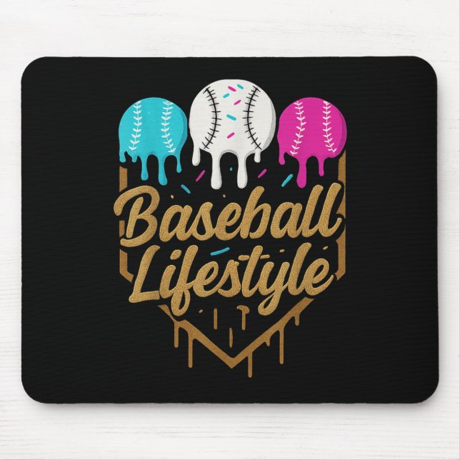 Mousepad Beisebol Estilo de Vida 101 Roupa Jovens Baseball  (Frente)