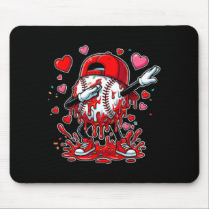 Mousepad Beisebol no Dia dos Namorados para Crianças Menino