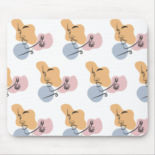 Mousepad bela arte de linhagem de mulheres