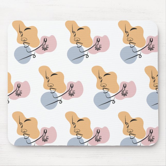 Mousepad bela arte de linhagem de mulheres (Frente)