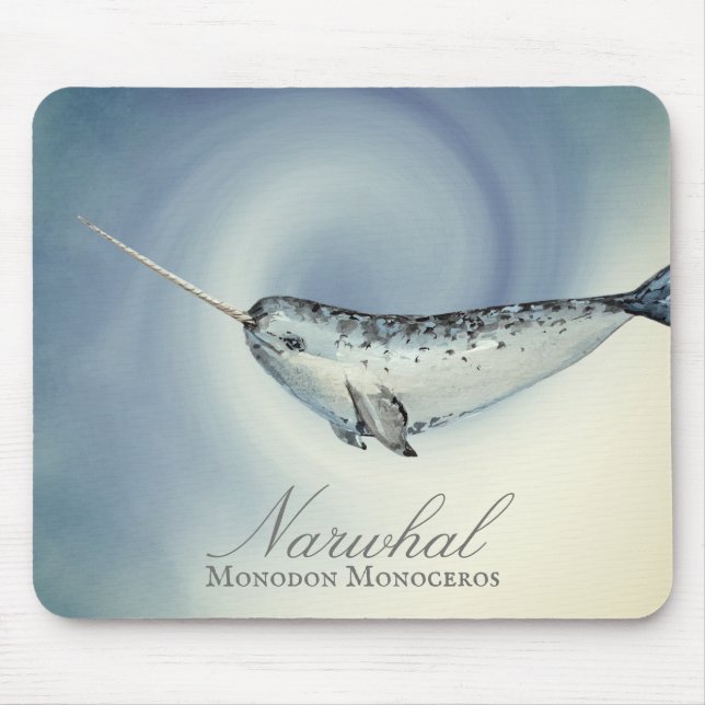Mousepad Bela Baleia Narral, Monodon Monoceros (Frente)