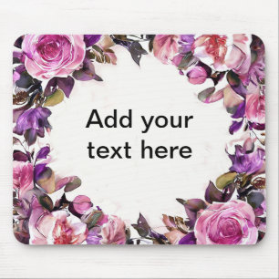 Mousepad Bela Bordadura Floral em Aquarela