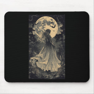 Mousepad Bela Bruxa Fantasia Gótica Vampiro Luar