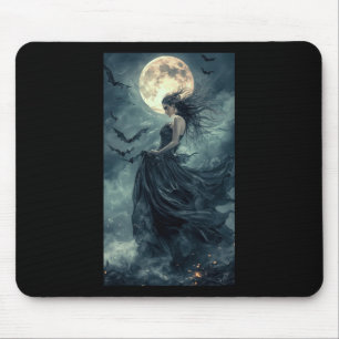 Mousepad Bela Bruxa Fantasia Gótica Vampiro Luar 1