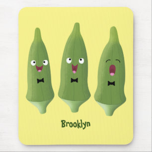 Mousepad Bela caricatura de okra