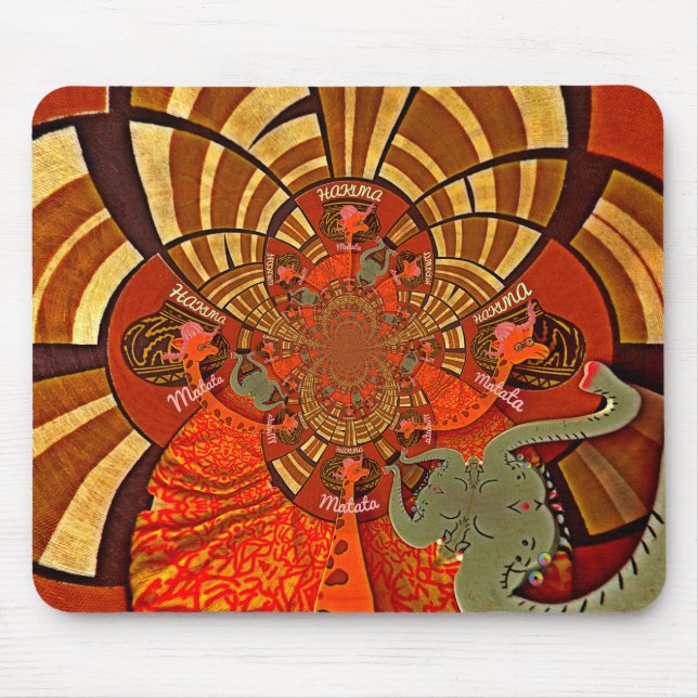 Mousepad Bela e incrível Girafa ama animais safari (Frente)