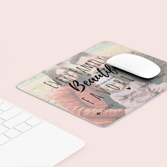 Mousepad Bela família é linda Foto da família de citações (Criador carregado)