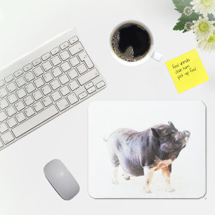 Mousepad Bela Fazenda Sorrindo Arte de Porco