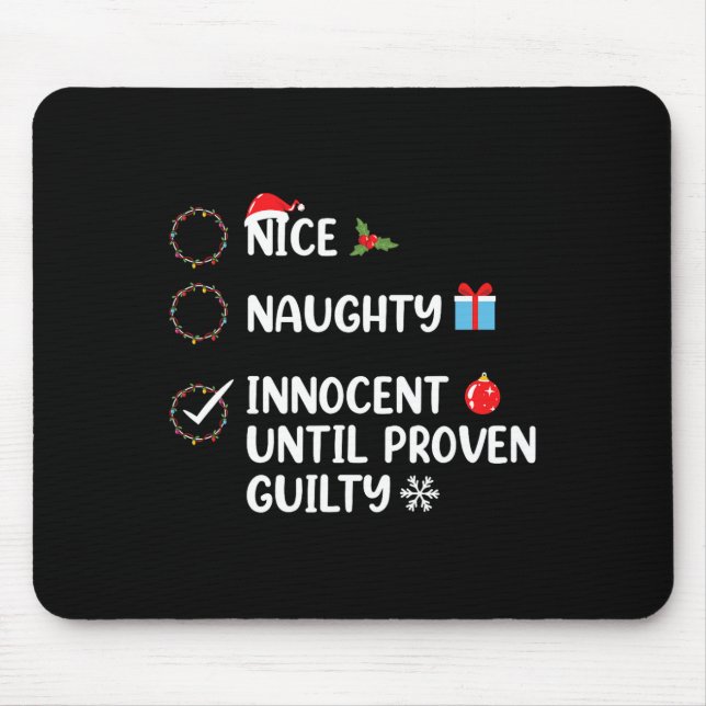 Mousepad Bela inocente, até prova de batismo. (Frente)