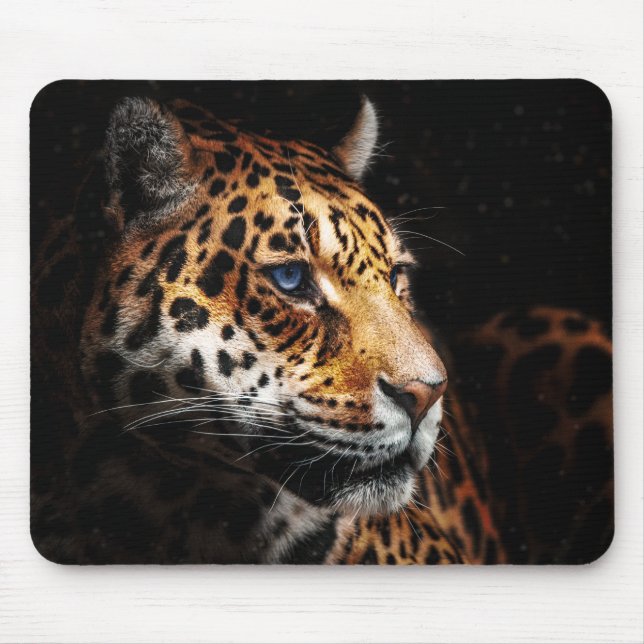 Mousepad Bela Leopardo de Olhos Azuis (Frente)