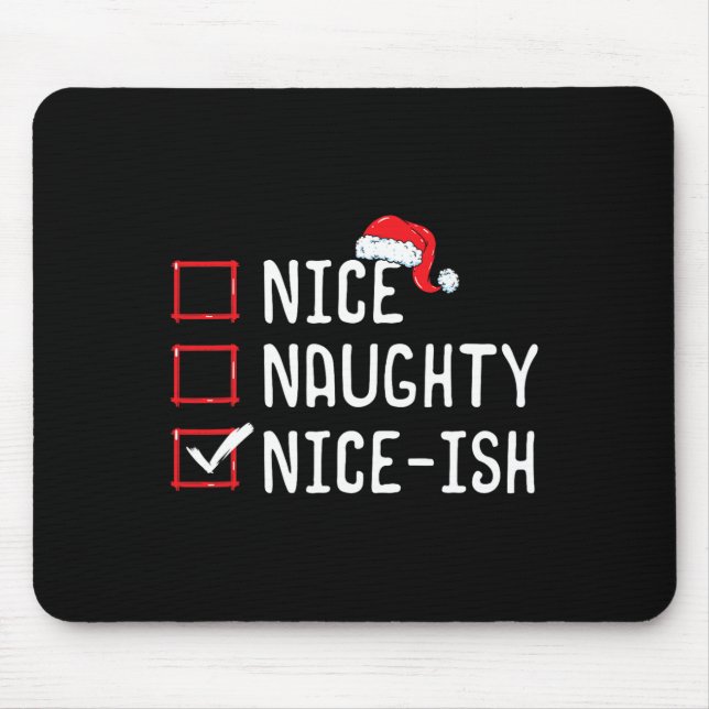 Mousepad Bela Lista de Natal Bela e Doida (Frente)