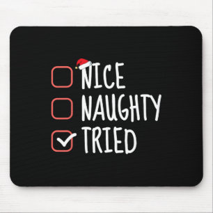 Mousepad Bela Lista De Natal Engraçada E Engraçada Que Corr