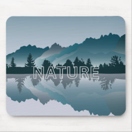 Mousepad Bela Montanha da Natureza Reflexão Mouse