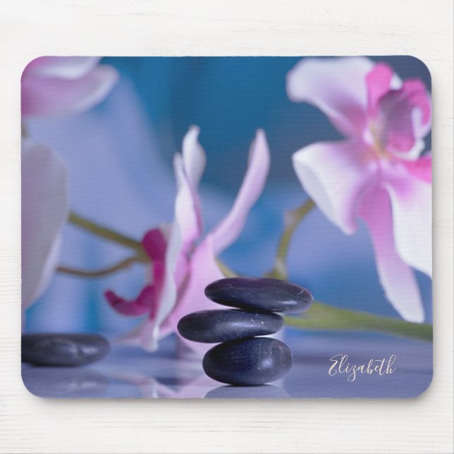 Mousepad Bela Orquídea, Pedras Zen (Frente)
