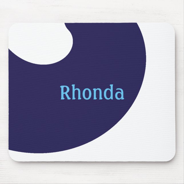 Mousepad Bela pasta de mouse azul e branca (Frente)