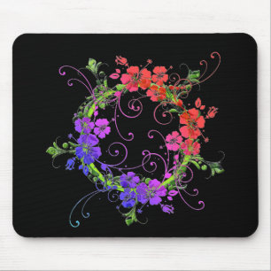Mousepad Bela Placa Floral de Mouse