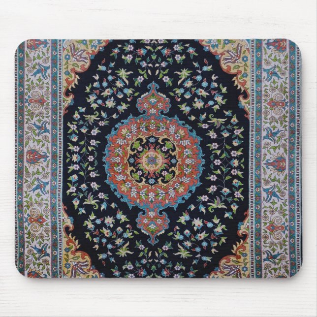 Mousepad Bela Tapete Kilim Antiga Oriental Azul (Frente)