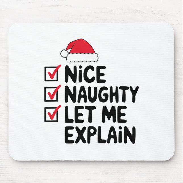 Mousepad Bela travessura Deixe-me explicar o Natal (Frente)