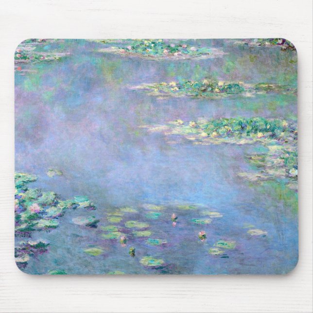 Mousepad Belas artes de Claude Monet dos lírios de água de (Frente)