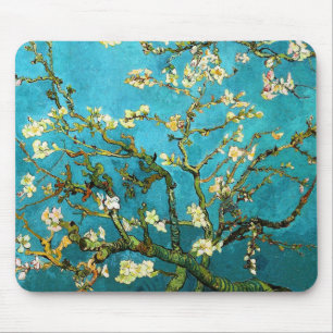 Mousepad Belas artes de florescência da árvore de amêndo