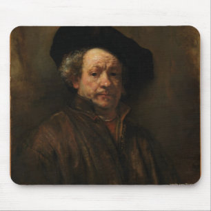 Mousepad Belas artes do retrato de auto de Rembrandt Van