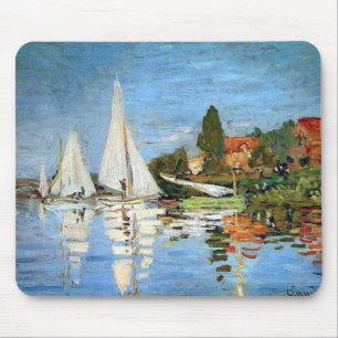 Mousepad Belas artes dos barcos de Regetta por Monet