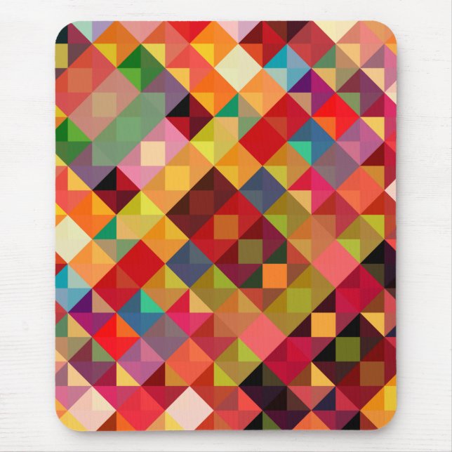 Mousepad Belas Artes Geométricas Coloridas (Frente)