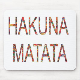 Mousepad Belas Cores Africanas Vintage Hakuna Matata Arte