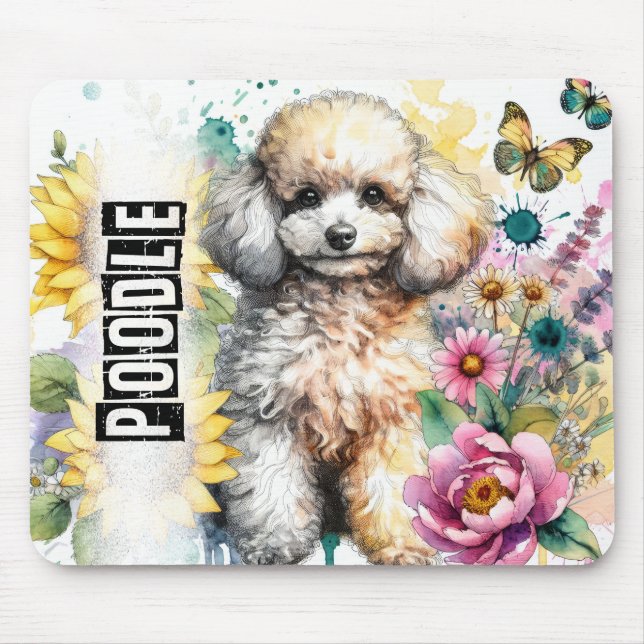 Mousepad Belas Rações de Cachorro//Cachorro de Poodle (Frente)