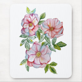 Mousepad Belas rosas realistas em aquarela.