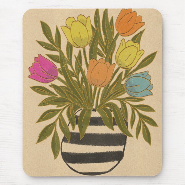 Mousepad Belas Tulipas Vintage (Frente)