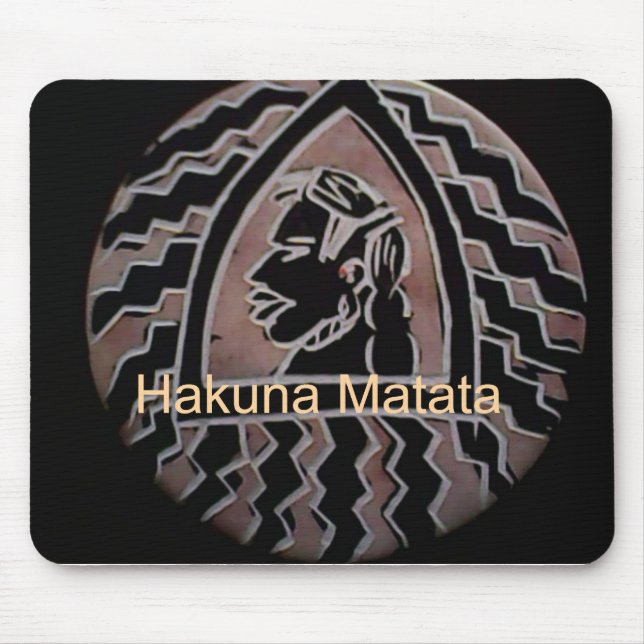 Mousepad Beleza Africana: Bongo Maasai Retrai Arte Tribal (Frente)