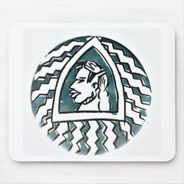 Mousepad Beleza Africana Bongo Maasai Retrato Arte Tribal (Frente)