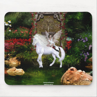 Mousepad Beleza branca 7 do unicórnio do coração do anjo