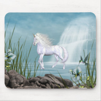 Mousepad Beleza do branco do unicórnio