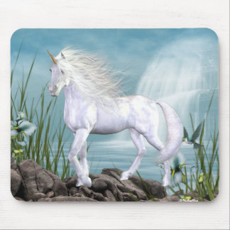 Mousepad Beleza do branco do unicórnio